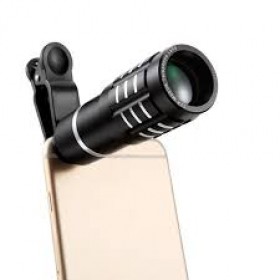 Mobile telescope lens 12x metal without stand black