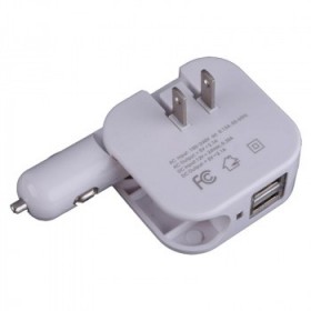 DANY TRAVEL KIT CHARGER 2 IN 1 DOUBLE COLOR/CAR&HOME 2.1A