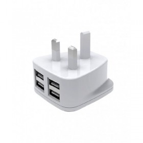 DANY H-84 "T" SHAPE 4 USB UK HOME CHARGER 2.1A