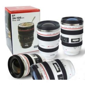 Lens Shaped Coffee Cup Mug White 24-105mm