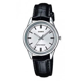 Casio LTP-V005L-7AUDF Silver Dial Genuine Leather Band Watch