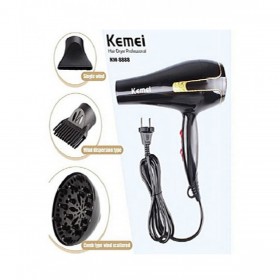 Kemei Professional Hair Dryer Black (KM-8888)