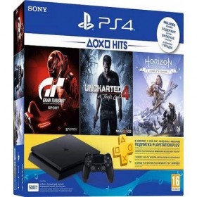 Sony PlayStation 4 500GB Slim Console with Free Games Gran Turismo - Sport, Uncharted 4 and Horizon Zero Dawn