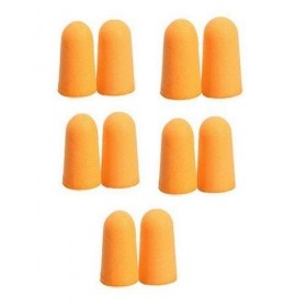 Pair Of Foam Noise Prevention Ear Plugs Pack Of 5
