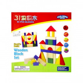 Building Blocks 31 Pieces Wooden Toys (200553)