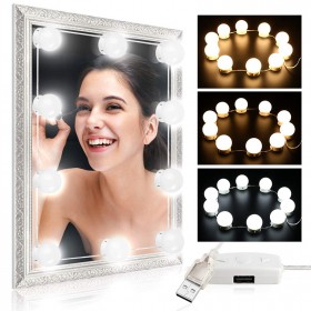 Vanity Mirror Lights Kit Hollywood Style LED With 10 Dimmable Light Bulbs