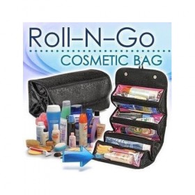 Roll-N-Go Black Cosmetic Bag