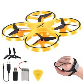 Quadcopter intelligent watch Controlled LED light drone