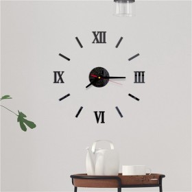 Modern Design DIY Large Decorative 3D Wall Clock Roman numbers