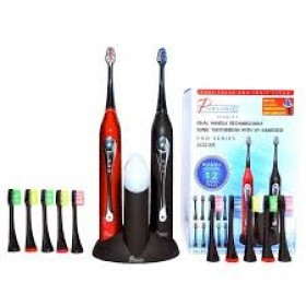 Pursonic S452BR Dual Handle Sonic Toothbrush With 12 Brush Heads