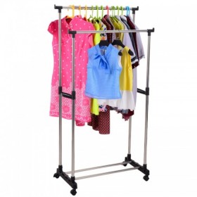 Double Pole Stainless Steel Clothes Drying Rack