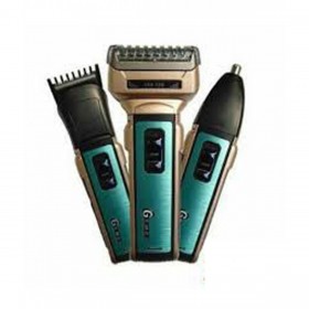 Gemei Rechargeable Trimmer And Shaver Green/ Golden (GM-589)