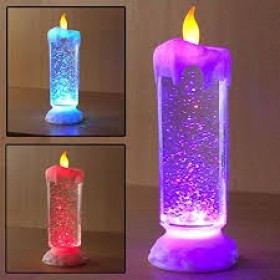 Sentik 24cm Swirling Colour Changing LED Flickering Water Candle