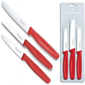 Victorinox Paring Knife Set Of 3 - RED