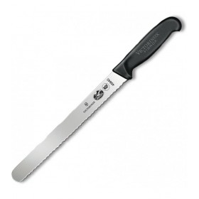 Victorinox Slicing Knife Wavy Edge 25cm - Black