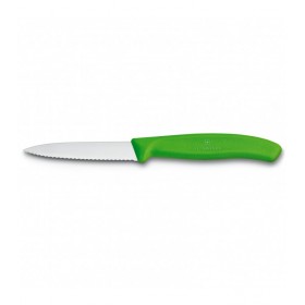Victorinox SwissClassic Paring Knife 8 Cm Wavy Edge-GREEN