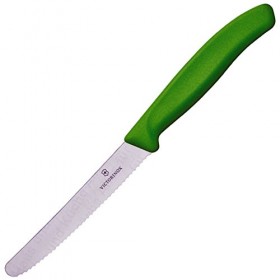 Victorinox SwissClassic Paring Knife 10 Cm Wavy Edge - GREEN