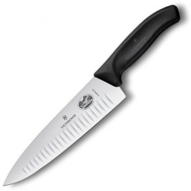 Victorinox Swissclassic Carving Knife With Grooves 20cm - Black