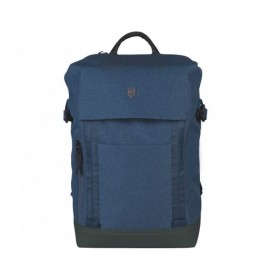 Deluxe Flapover Laptop Backpack (Blue)