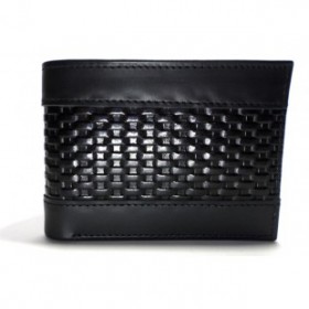 Black leather Wallet 360A
