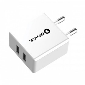 SPACE DUAL USB PORT WALL CHARGER WC-102