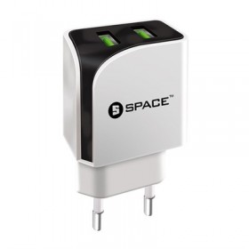 SPACE DUAL USB PORT WALL CHARGER WC-110